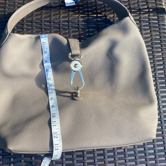NWT Dooney & Bourke Logo Lock Shoulder Bag - Taupe - Picture 11 of 16